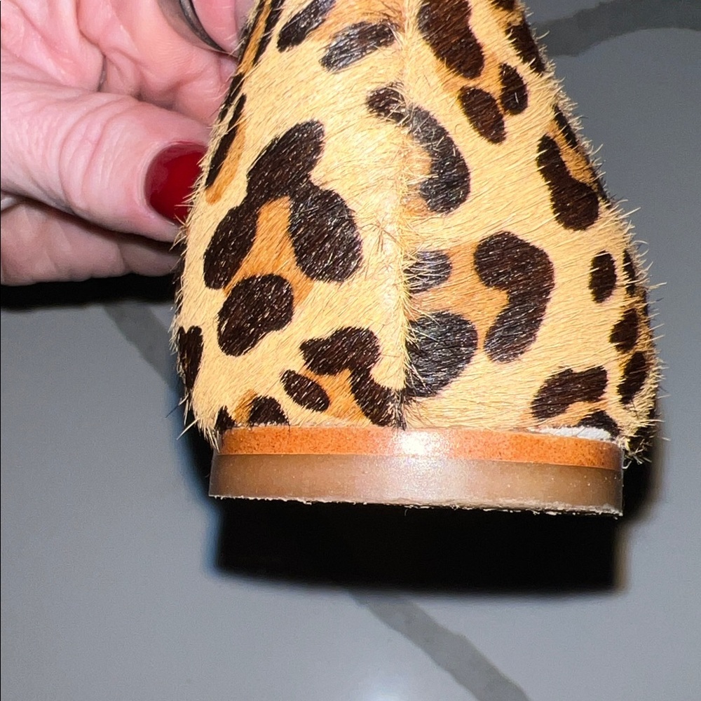 J. Crew D’ Orsay calf hair leopard flats - Picture 6 of 6